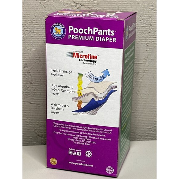 PoochPants XL Premium Washable Leakproof Dog Diaper For Heat & Excitable Urinati - Picture 3 of 5